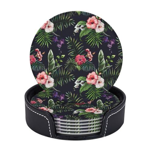 Untersetzer mit Blumenmuster, leicht, tragbar, für Couchtisch, Esszimmer, Büro, Restaurant, 6 Stück Untersetzer mit Blumenmuster, leicht, tragbar, für Couchtisch, Esszimmer, Büro, Restaurant, 6 Stück von PPHGUT