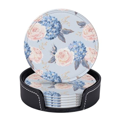 Untersetzer mit Blumenmuster, leicht, tragbar, für Couchtisch, Esszimmer, Büro, Restaurant, 6 Stück Untersetzer mit Blumenmuster, leicht, tragbar, für Couchtisch, Esszimmer, Büro, Restaurant, 6 Stück von PPHGUT