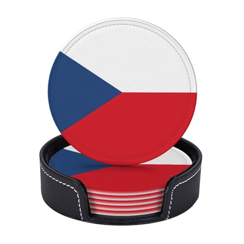 Untersetzer mit Flagge der Tschechischen Republik, leicht, tragbar, für Couchtisch, Esszimmer, Büro, Restaurant, Dekoration, 6 Stück Untersetzer mit Flagge der Tschechischen Republik, leicht, tragbar, für Couchtisch, Esszimmer, Büro, Restaurant, Dekoration, 6 Stück von PPHGUT