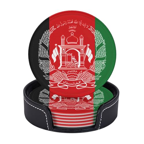 Untersetzer mit Flagge von Afghanistan, leicht, tragbar, für Couchtisch, Esszimmer, Büro, Restaurant, Dekoration, 6 Stück Untersetzer mit Flagge von Afghanistan, leicht, tragbar, für Couchtisch, Esszimmer, Büro, Restaurant, Dekoration, 6 Stück von PPHGUT