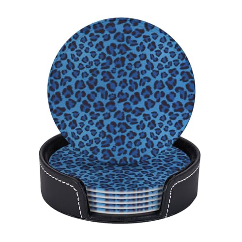 Untersetzer mit Leopardenmuster, leicht, tragbar, für Couchtisch, Esszimmer, Büro, Restaurant, 6 Stück Untersetzer mit Leopardenmuster, leicht, tragbar, für Couchtisch, Esszimmer, Büro, Restaurant, 6 Stück von PPHGUT