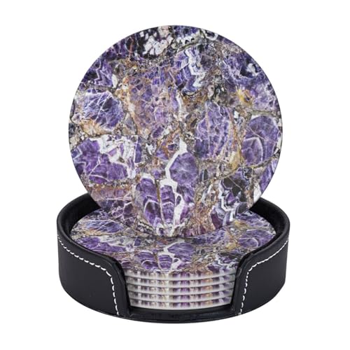 Untersetzer mit Marmor-Muster, leicht, tragbar, für Couchtisch, Esszimmer, Büro, Restaurant, 6 Stück Untersetzer mit Marmor-Muster, leicht, tragbar, für Couchtisch, Esszimmer, Büro, Restaurant, 6 Stück von PPHGUT