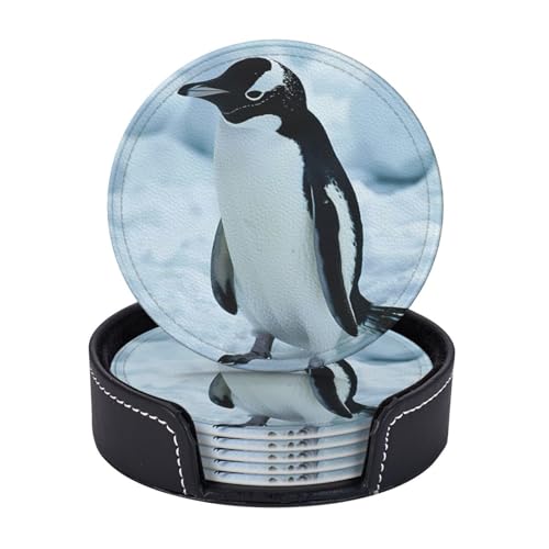 Untersetzer mit Pinguin-Druck, leicht, tragbar, für Couchtisch, Esszimmer, Büro, Restaurant, Dekoration, 6 Stück Untersetzer mit Pinguin-Druck, leicht, tragbar, für Couchtisch, Esszimmer, Büro, Restaurant, Dekoration, 6 Stück von PPHGUT