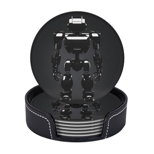 Untersetzer mit Roboterdruck, leicht, tragbar, für Couchtisch, Esszimmer, Büro, Restaurant, 6 Stück Untersetzer mit Roboterdruck, leicht, tragbar, für Couchtisch, Esszimmer, Büro, Restaurant, 6 Stück von PPHGUT