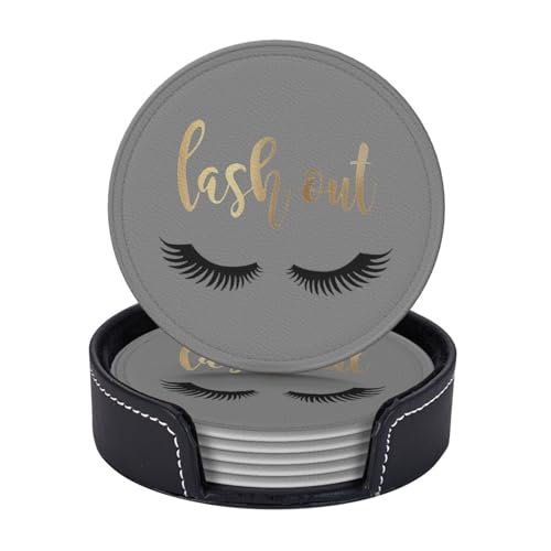 Untersetzer mit Wimperndruck, leicht, tragbar, für Couchtisch, Esszimmer, Büro, Restaurant, Dekoration, 6 Stück Untersetzer mit Wimperndruck, leicht, tragbar, für Couchtisch, Esszimmer, Büro, Restaurant, Dekoration, 6 Stück von PPHGUT
