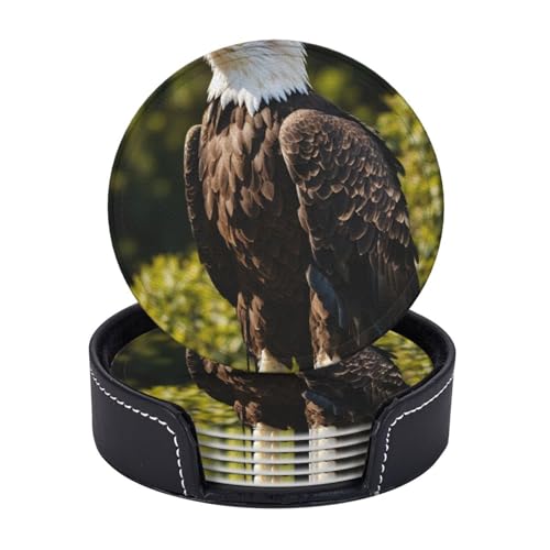 Untersetzer mit fliegendem Adler, leicht, tragbar, für Couchtisch, Esszimmer, Büro, Restaurant, 6 Stück Untersetzer mit fliegendem Adler, leicht, tragbar, für Couchtisch, Esszimmer, Büro, Restaurant, 6 Stück von PPHGUT