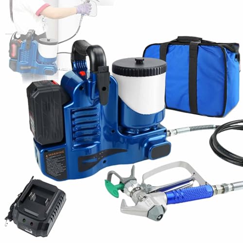 500 W Kabelloses Airless-Spritzgerät Mit Lithiumbatterie, 6-stufig Einstellbar, 1,2 L Behälter, 15 MPa Maximaldruck, 1,1 L/min Farbspritzgerät, Verwendet Für Möbel, Zäune, Wände, Schränke ,Blue 500 W Kabelloses Airless-Spritzgerät Mit Lithiumbatterie, 6-stufig Einstellbar, 1,2 L Behälter, 15 MPa Maximaldruck, 1,1 L/min Farbspritzgerät, Verwendet Für Möbel, Zäune, Wände, Schränke ,Blue von PPLDABNK