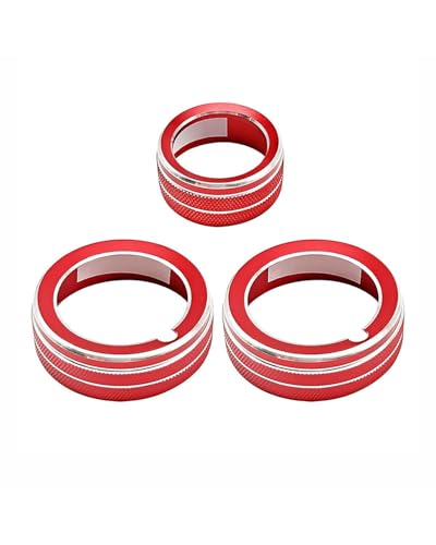 Klimaanlage Control Modul Für Explorer Klimaanlage Audio Center Control Knob Ring Heizung Regler(Red) von PPLKHS