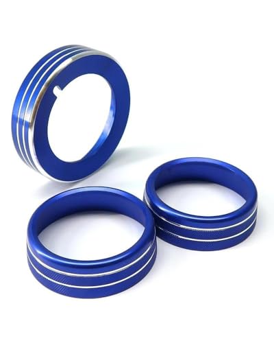 Klimaanlage Control Modul Für Ford Für Mustang Audio Klimaanlage Radio Control Schalter Taste Ring Heizung Regler(Blue) von PPLKHS