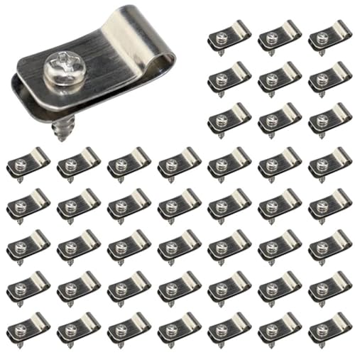 100er-Set Drahtzaunklammern, Zaundrahtklemmen aus Aluminium for 12-16 Gauge Schweißdraht an Holz-, Metall- oder Vinylzäunen von PPQIRU