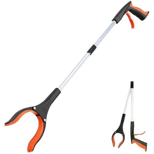 1pc 32" Grabber Reacher Tool Müll Clip Picker Picking Erweiterte Picker Zange Sanitär Pickup Reinigungsmittel(Orange) von PPQIRU