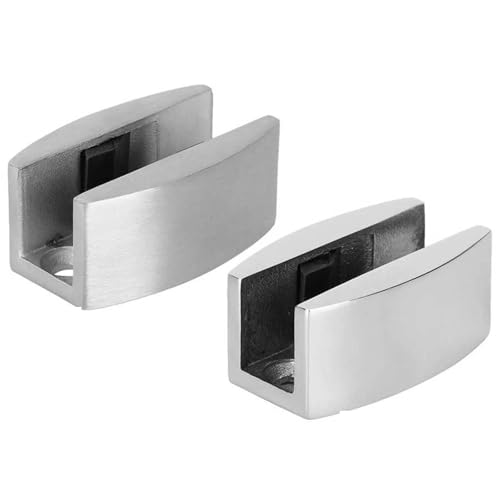 2 Stück Edelstahl 304 Glasschiebetürstopper Bodenführung Glastürbeschläge Glasschiebebeschlag Badezimmerbeschläge von PPQIRU