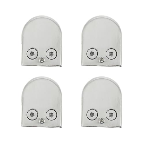 4 Pcs Glass Clamps with Hex Screwdriver 304 Stainless Steel Rust-Proof Parapet Stairs Handrail Glass Accessories(10-12mm) von PPQIRU