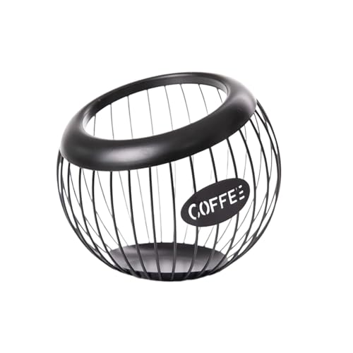 PPQIRU 1PCS Kreative Geformte Melone und Obst Korb Kaffee Kapsel Lagerung Rack Trockenen Obst Obst Lagerung Rack Schräg Mund(1PCS black) von PPQIRU