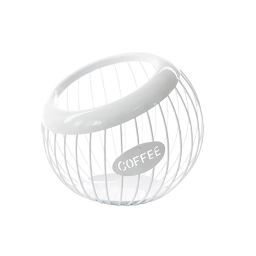 PPQIRU 1PCS Kreative Geformte Melone und Obst Korb Kaffee Kapsel Lagerung Rack Trockenen Obst Obst Lagerung Rack Schräg Mund(1PCS white) von PPQIRU
