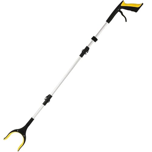 PPQIRU 2 Stück Reacher Grabber Tool, 43" extra Lange Greifer for ältere Menschen, Leichter handlicher Müllgreifer mit Magneten(Yellow) von PPQIRU