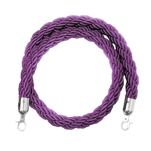 PPQIRU Absperrkordel 2 Stück Stütze Twisted Queue Rope Divider Crowd Control Barrier for Bank Station Supermarkt(Purple) von PPQIRU