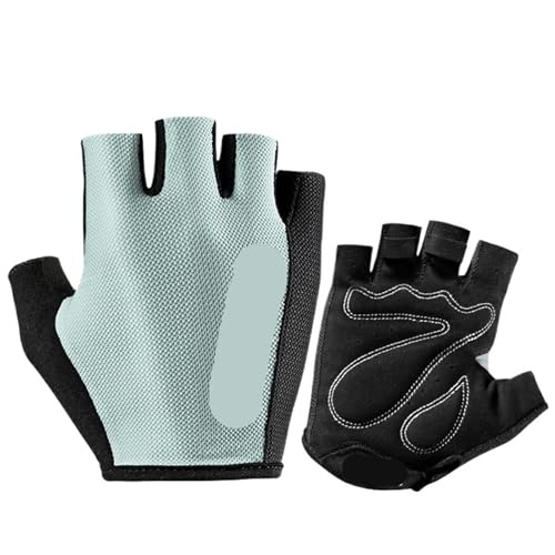 PPQIRU Fitness Handschuhe Radfahren Handschuhe Männer Frauen Halb Finger Sport Handschuhe Atmungsaktive Berg Outdoor Fitness Fäustlinge Fahrrad Handschuhe(Green,XL) von PPQIRU