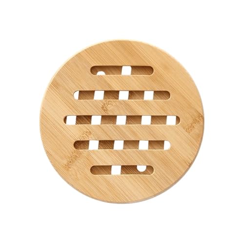 PPQIRU Geschirr-Isoliermatte 3 stücke Pads for Heiße Gerichte Topf Schüssel Teekanne Hitzebeständig Halter Abendessen Tisch Schutz Waschbar Geschirr Isolierung Pad(Round,17cm) von PPQIRU