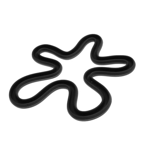 PPQIRU Geschirr-Isoliermatte 3 stücke Unregelmäßige Form Silikon Wärmedämmung Pad Geschirr Platzierung Stapelbar Tasse Matte Untersetzer Home Küche(Black) von PPQIRU