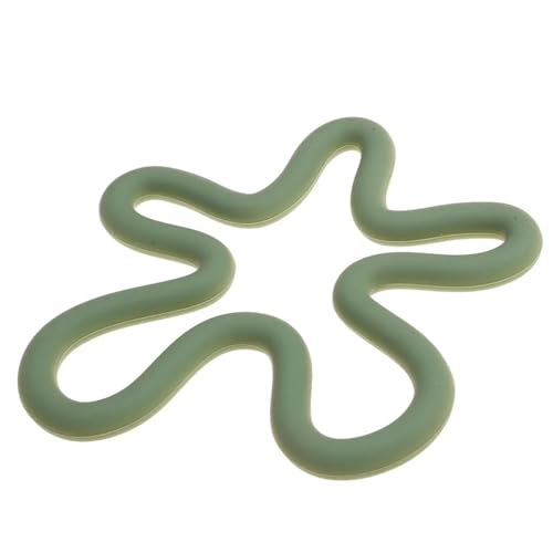 PPQIRU Geschirr-Isoliermatte 3 stücke Unregelmäßige Form Silikon Wärmedämmung Pad Geschirr Platzierung Stapelbar Tasse Matte Untersetzer Home Küche(Green) von PPQIRU