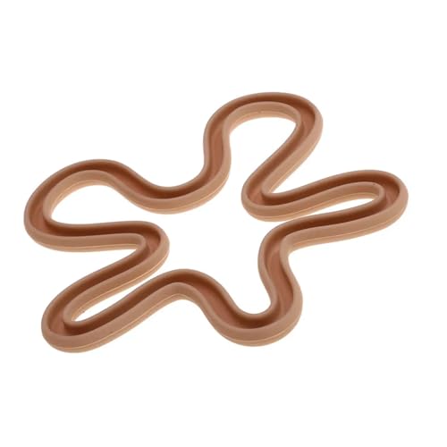 PPQIRU Geschirr-Isoliermatte 3 stücke Unregelmäßige Form Silikon Wärmedämmung Pad Geschirr Platzierung Stapelbar Tasse Matte Untersetzer Home Küche(Pink) von PPQIRU
