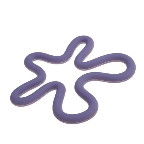 PPQIRU Geschirr-Isoliermatte 3 stücke Unregelmäßige Form Silikon Wärmedämmung Pad Geschirr Platzierung Stapelbar Tasse Matte Untersetzer Home Küche(Purple) von PPQIRU