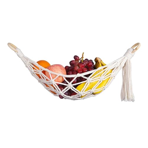 PPQIRU Handgewebtes Gemüse-Hängemattennetz unter dem Schrank, Obst-Hängekorb, Küchenaufbewahrung, Organizer, hängende Haushaltsdekoration(Style 2) von PPQIRU