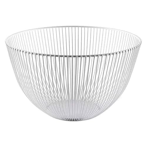 PPQIRU Haushalt Werkzeuge Lagerung Korb Tisch Dekor Metall Bonbonniere Küche Obst Schüssel Lebensmittel Körbe Eisen Gemüse Hause Halter(White) von PPQIRU