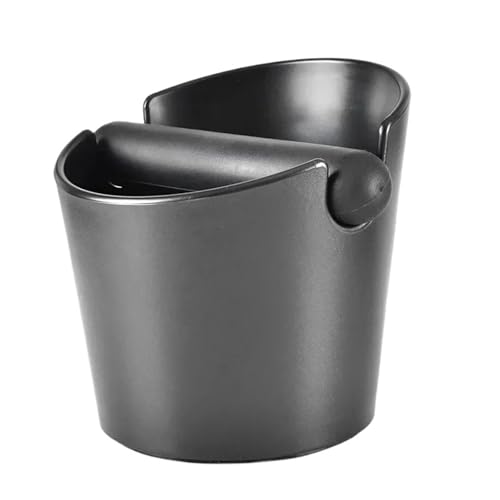 PPQIRU Kaffee Klopfdose 2 Stück Kaffee-Klopfbox, stoßdämpfende Espresso-Klopfbox for Barista-Kaffeemühle, Espresso-Mülleimer, Mahlabfallbehälter(Type B Black) von PPQIRU