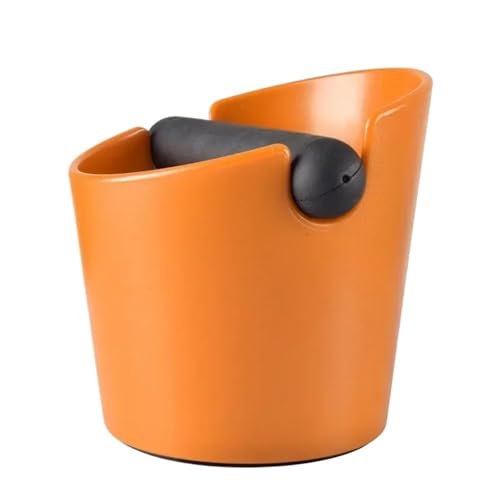 PPQIRU Kaffee Klopfdose 2 Stück Kaffee-Klopfbox, stoßdämpfende Espresso-Klopfbox for Barista-Kaffeemühle, Espresso-Mülleimer, Mahlabfallbehälter(Type B Orange) von PPQIRU