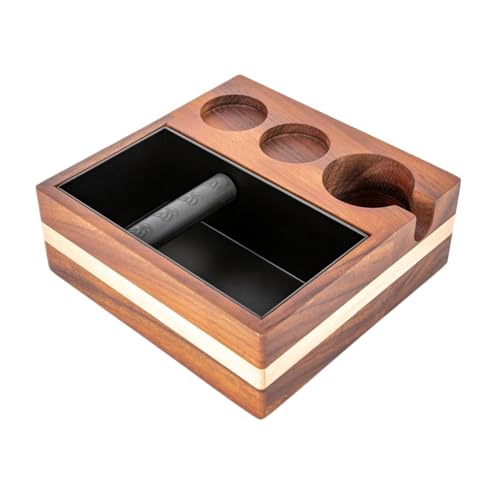 PPQIRU Kaffee Klopfdose 58mm Espresso Knock Box 4 In 1 Schwarz Walnuss Espresso Tamper Matte Ständer Kaffeemaschine Zubehör Aufbewahrungsboxen PPQIRU Kaffee Klopfdose 58mm Espresso Knock Box 4 In 1 Schwarz Walnuss Espresso Tamper Matte Ständer Kaffeemaschine Zubehör Aufbewahrungsboxen von PPQIRU