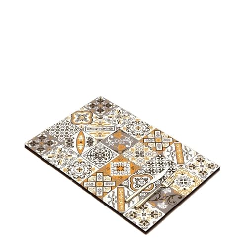 PPQIRU Kaffeemaschine Abtropfmatte 2 stücke Gedruckt Ablauf Pad Saugfähigen Teller Trocknen Matte Schnell Trocknende Abtropffläche Matten Geschirr Tischset Küche Bad Teppiche(Yellow,L 40 X 50cm) von PPQIRU