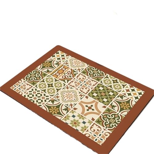 PPQIRU Kaffeemaschine Abtropfmatte 2 stücke Geschirr Matte Saugfähigen Ablauf Pad Dekorative Ofen Mikrowelle Küche Arbeitsplatte(Brown,40X50cm) von PPQIRU
