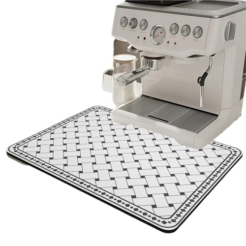 PPQIRU Kaffeemaschine Abtropfmatte 2 stücke Kaffeemaschine Matte Schnell Trocknende Pad Tischset Kaffee 3 Schicht Saugfähigen Teller Trocknen Küche Gadgets von PPQIRU