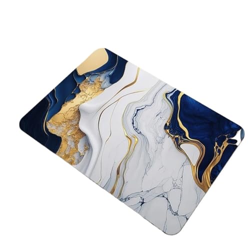 PPQIRU Kaffeemaschine Abtropfmatte 2 stücke Küche Ablassen Matte Saugfähigen Geschirr Pad Kaffee Teller Trocknen Waschbecken Waschtisch Tischset Bad Ablauf(Deep Blue,30x40cm) von PPQIRU