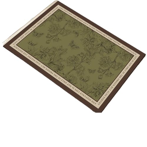 PPQIRU Kaffeemaschine Abtropfmatte 2 stücke Küche Saugfähigen Ablassen Matte Kaffee Gericht Große Trocknen Schnell Trocknend Bad Ablauf Pad Wasserhahn Tischset(Green,40x50cm) von PPQIRU