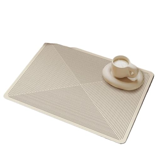 PPQIRU Kaffeemaschine Abtropfmatte 2 stücke Küche Saugfähigen Matte Schutz Arbeitsplatte Zubehör Kaffeemaschine Pads Gummi Trocknen Pad(White01,40X50cm) von PPQIRU