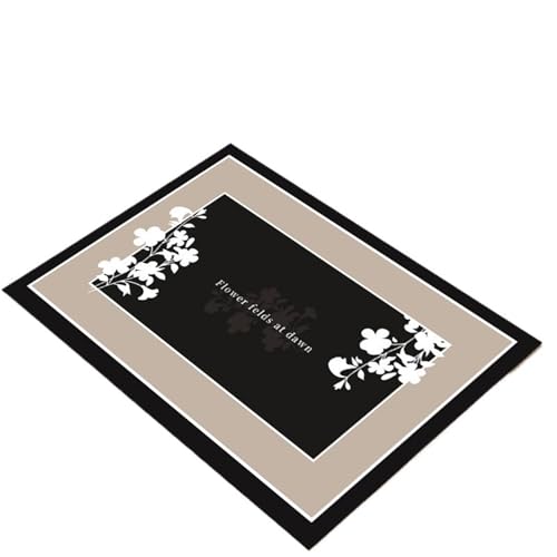 PPQIRU Kaffeemaschine Abtropfmatte 2 stücke Küche Teller Trocknen Matten Drucken Saugfähigen Kaffee Matte for Ablassen Pad Waschbar Schnell Trocknend Geschirr Tischset(Light Brown,30x50cm) von PPQIRU