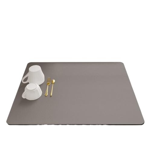 PPQIRU Kaffeemaschine Abtropfmatte 2 stücke Saugfähigen Küche Wasserhahn Matte Kaffee Teller Trocknen Matten Ablassen Pad Schnell Trocknend Geschirr Tischset(Gray,50x60cm) von PPQIRU