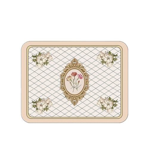PPQIRU Kaffeemaschine Abtropfmatte 2 stücke Schnell Trocknend Geschirr Matte Küche Kaffee Ablassen Pad Tasse Flasche Tischset Saugfähigen CoffeeMats(Beige Yellow,30x 40cm) von PPQIRU