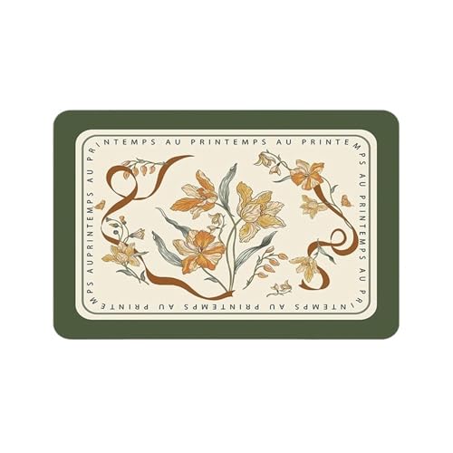 PPQIRU Kaffeemaschine Abtropfmatte 2 stücke Schnell Trocknend Geschirr Matte Küche Kaffee Ablassen Pad Tasse Flasche Tischset Saugfähigen CoffeeMats(Green deep Brown,30x 50cm) von PPQIRU