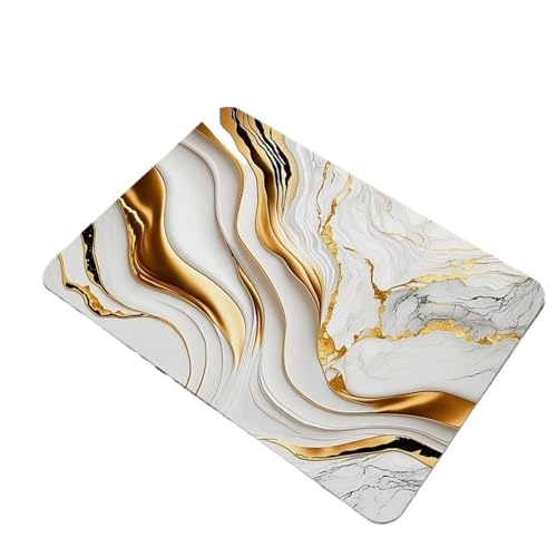 PPQIRU Kaffeemaschine Abtropfmatte 2PCS Kaffeemaschine Matte Küche Teller Trocknen Matten Schnell Trocknend Geschirr Tischset Ablassen Pad(Gold,40x50cm) von PPQIRU