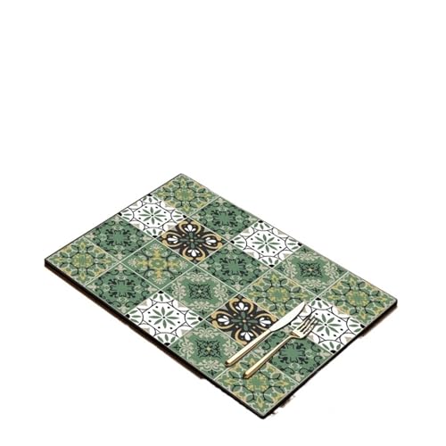 PPQIRU Kaffeemaschine Abtropfmatte 2PCS Küche Trocknen Matte Schnell Trocknend Kaffee Saugfähigen Gericht Tischset Tisch Tasse Matten Dekoration Zubehör(Green,40X50cm) von PPQIRU