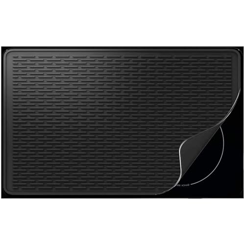 PPQIRU Kaffeemaschine Abtropfmatte Silikon-Kaffeemaschinenmatte, vielseitig einsetzbar for Arbeitsplatten im Büro, in der Küche und zu Hause(Black,71x50cm) von PPQIRU
