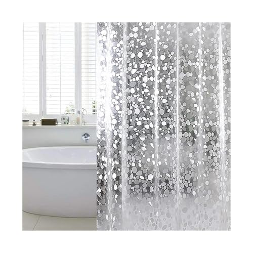 PPQIRU Klarer Duschvorhang 1 Pc PVC Dusche Vorhang for Home Wasserdicht Badewanne Vorhang Semi Transparent Dusche Vorhang(180 * 180cm) von PPQIRU