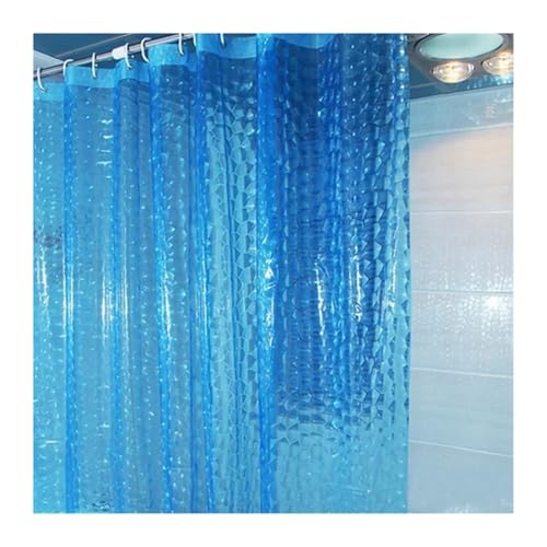 PPQIRU Klarer Duschvorhang 1PC 180x180cm Duschvorhang Transparent Bad Vorhang for Badewanne Dicker Wasserdicht Bad Vorhang(Blue) von PPQIRU