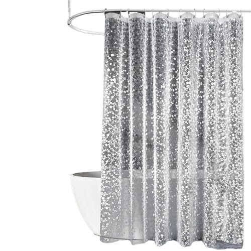 PPQIRU Klarer Duschvorhang PEVA Duschvorhang for Badezimmer Transparentes Futter wasserdichte Badewanne Badeabdeckung Badezimmer Badvorhänge(W80xH180cm) von PPQIRU