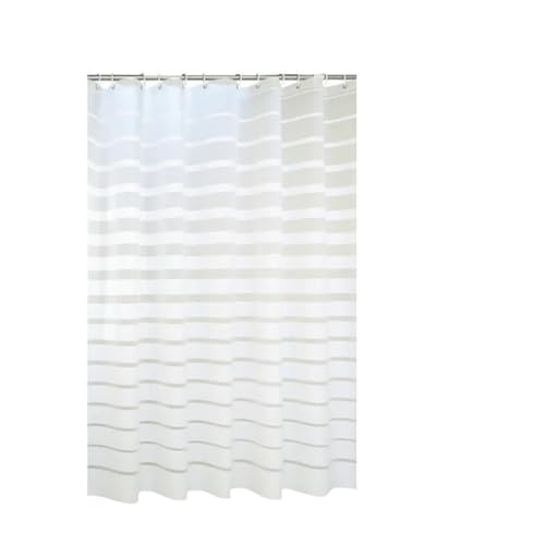 PPQIRU Klarer Duschvorhang PEVA Sheer Duschvorhang for Dekor Wasserdichter Duschvorhang Transparenter weißer Streifen Badezimmervorhang for Zuhause PPQIRU Klarer Duschvorhang PEVA Sheer Duschvorhang for Dekor Wasserdichter Duschvorhang Transparenter weißer Streifen Badezimmervorhang for Zuhause von PPQIRU