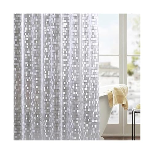 PPQIRU Klarer Duschvorhang PVC Sheer Duschvorhang Wasserdicht Badewanne Vorhang for Dekor Transparent Bad Vorhang(Transparent B,W220xH180cm) von PPQIRU